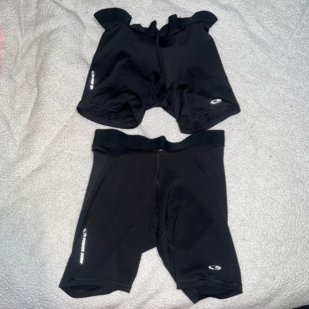 VERY USED - POOR CONDITION CHAMPION GEAR WORKOUT BIKE SHORTS (3 for $15)